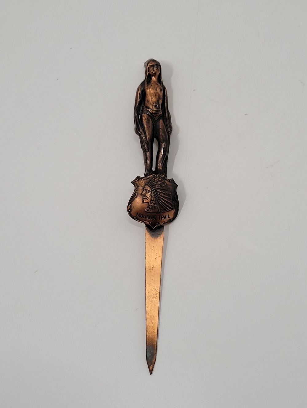 Mohawk Trail Copper Native American Indian Shield Letter Opener